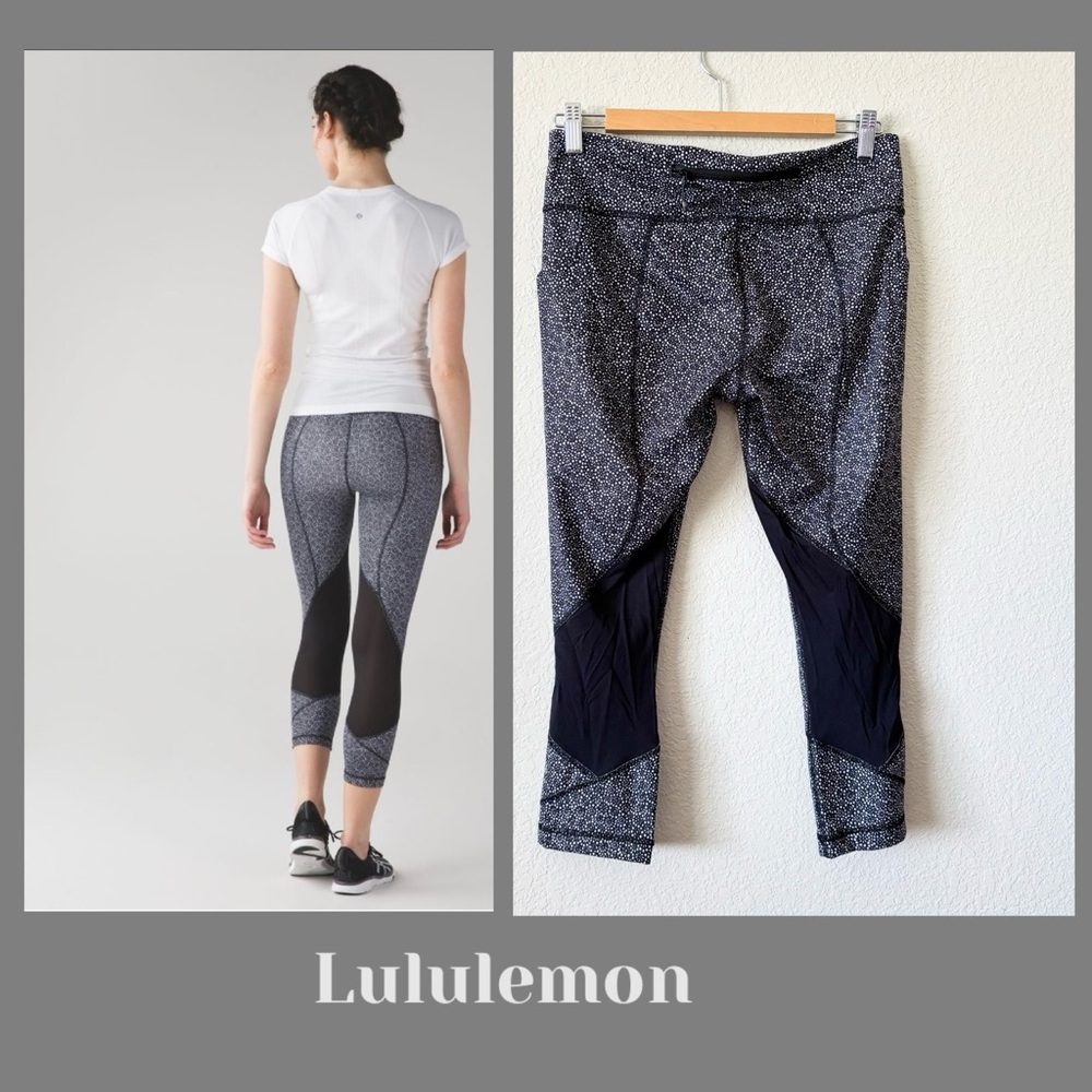 Lululemon Pace Rival Crop Freckle Flower Size 8